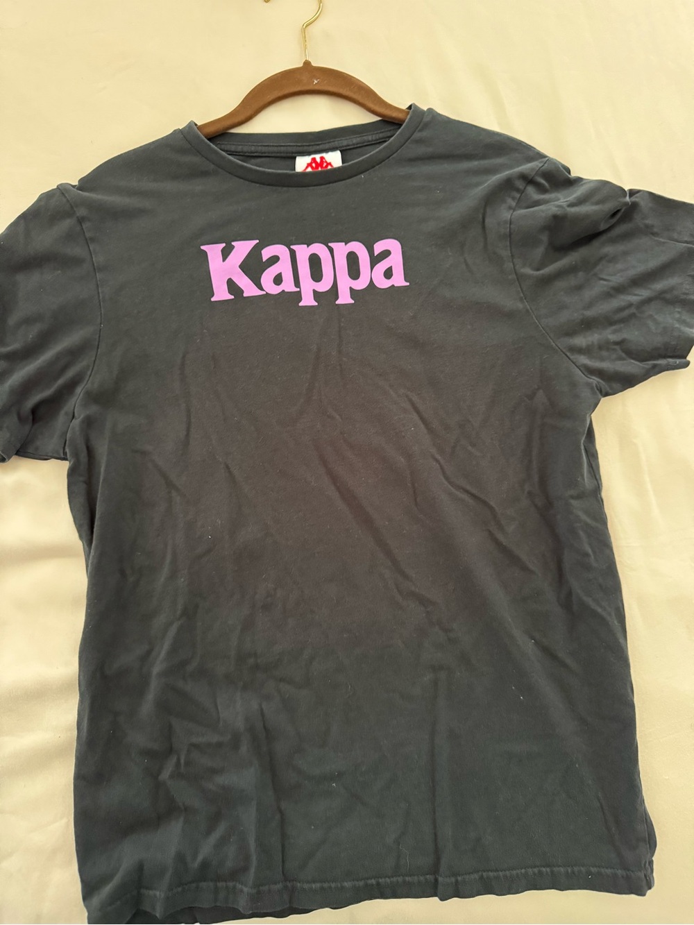 Kappa Black Tee with Lavender Logo